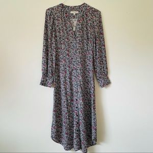 NWT Loft Floral Buttondown Boho Maxi Dress